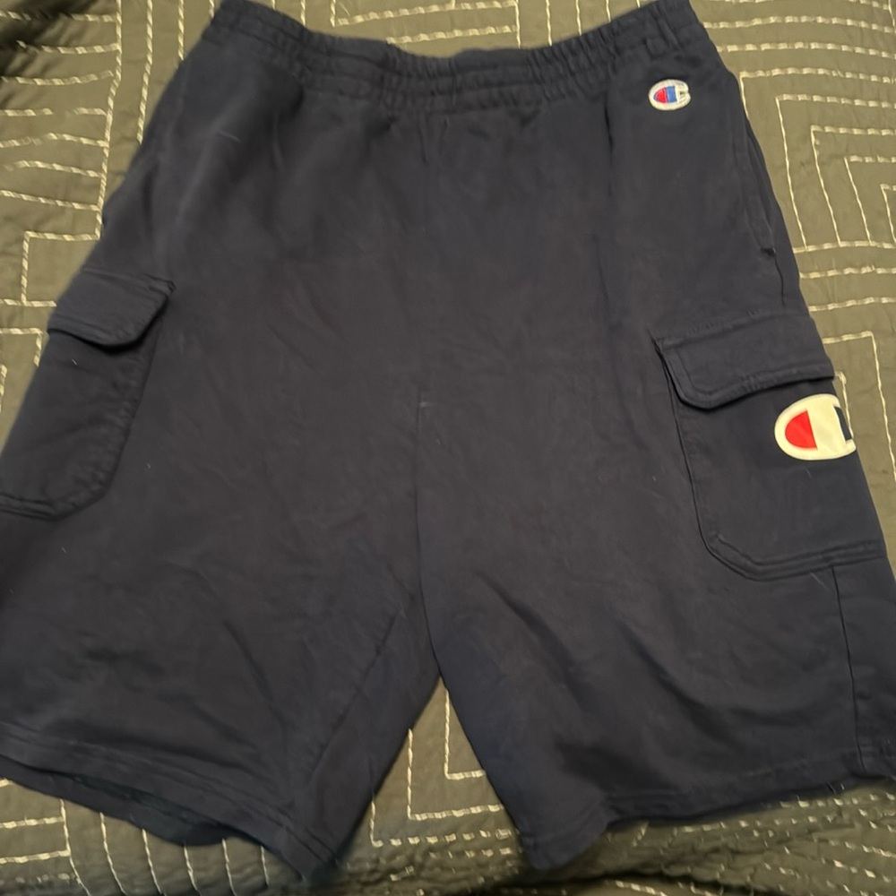 Navy sweat shorts